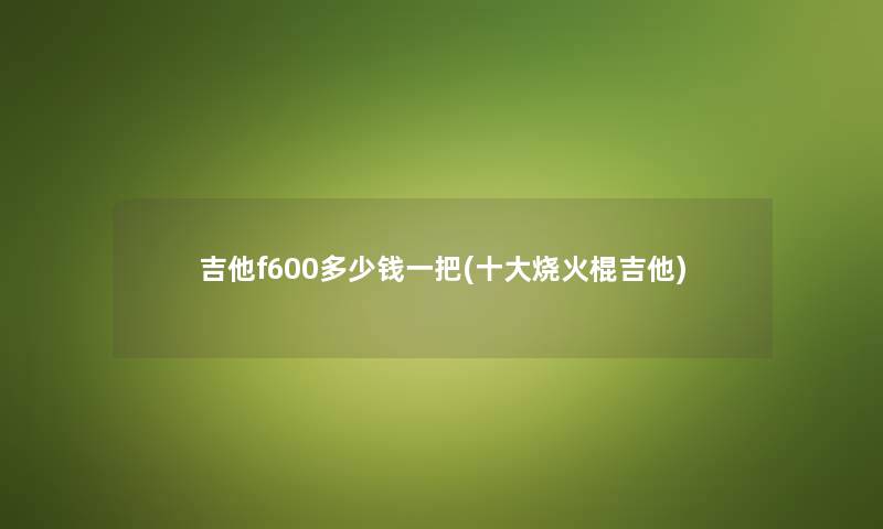 吉他f600多少钱一把(一些烧火棍吉他)