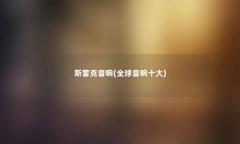 斯雷克音响(全球音响一些)