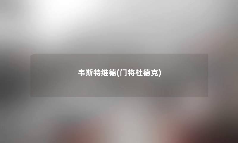 韦斯特维德(门将杜德克)