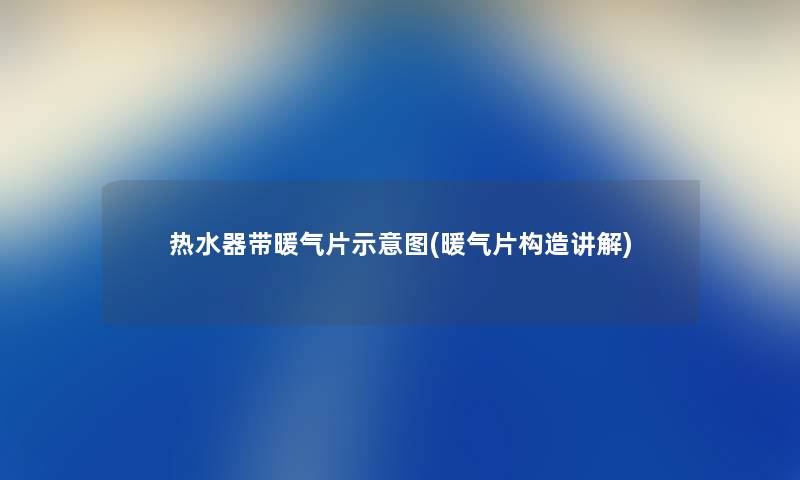 热水器带暖气片示意图(暖气片构造讲解)