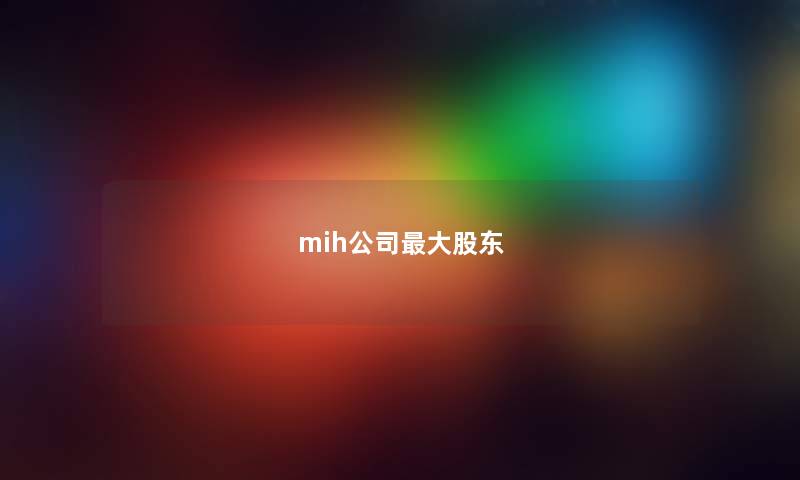 mih公司最大股东