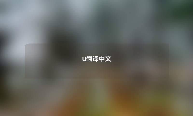 u翻译中文